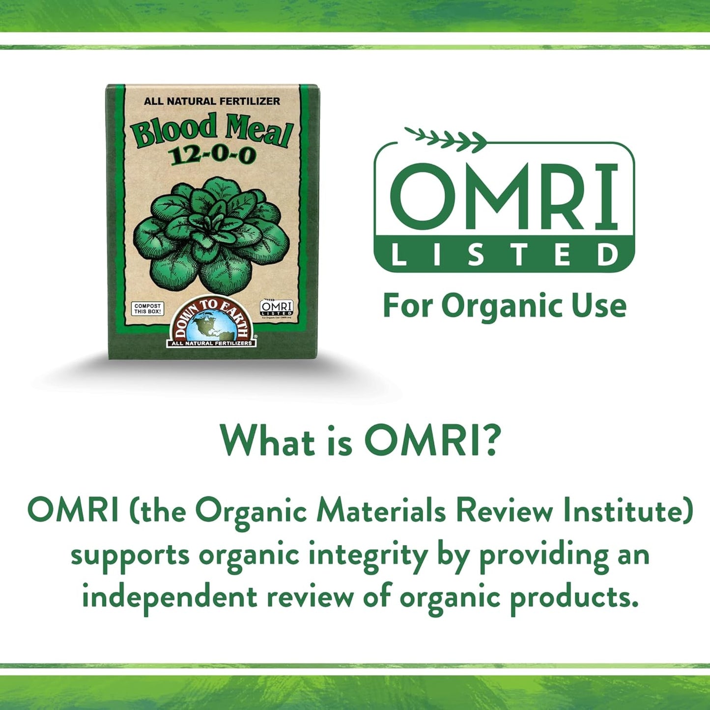 Organic Blood Meal - High Nitrogen Plant Food for Green Growth 12-0-0, 50 Lb