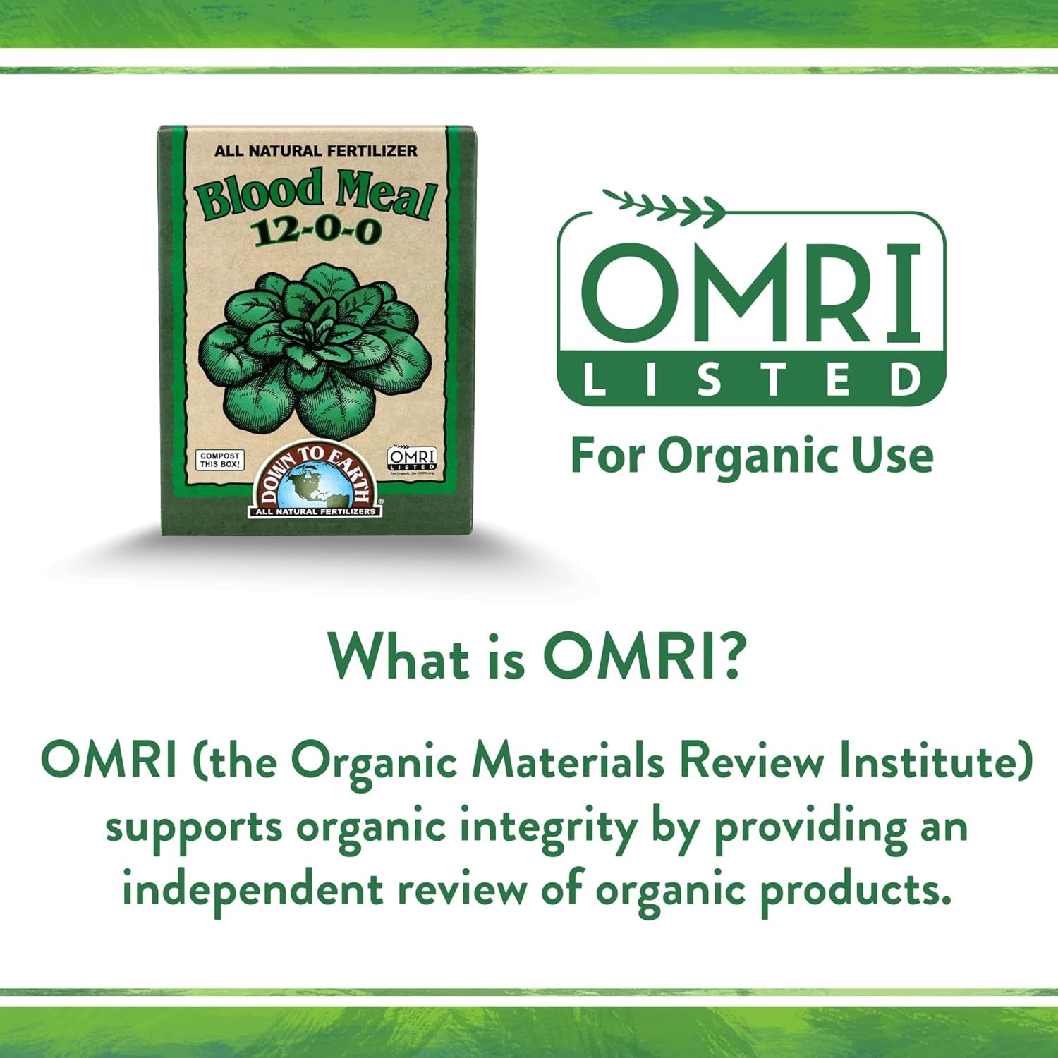 Organic Blood Meal - High Nitrogen Plant Food for Green Growth 12-0-0, 50 Lb