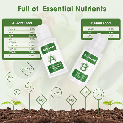 600ML Hydroponics Plant Food, Hydroponics Growing System Nutrients