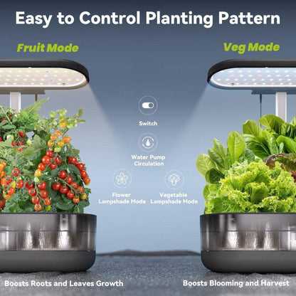 12-Pods Hydroponics Growing System Kit, Gardening Hydroponics Growing System with 4. 2L Water Pump, Height Adjustable