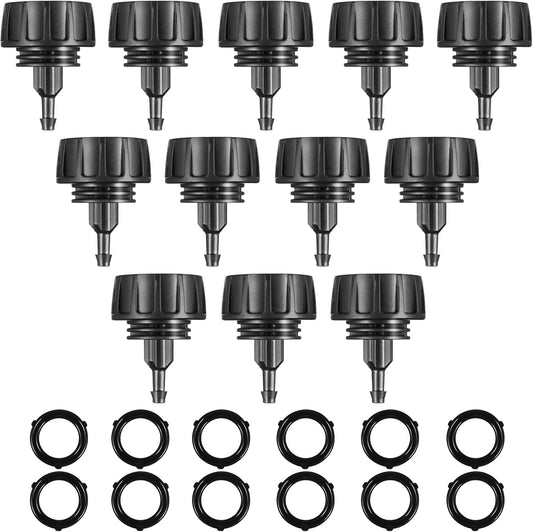 Retisee 12 Pcs 1/4 Inch Drip Irrigation Hose Connectors to 3/4 Inch Garden Fauce