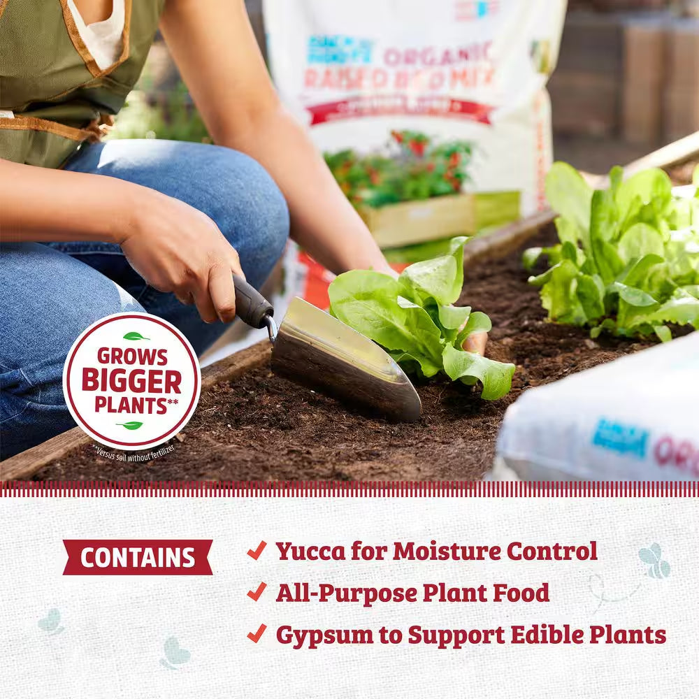 Organic Bulk Raised Bed Soil (30 1 Cu. Ft. Bags) Peat-Free, Blended with Organic Fertilizer