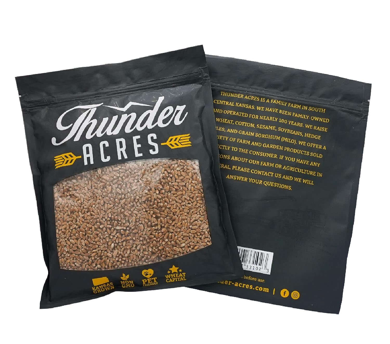 Wheat Seed, Glysophate Free, Non GMO, Wheatgrass, Hard Red Winter Wheat Berries (5Lbs)