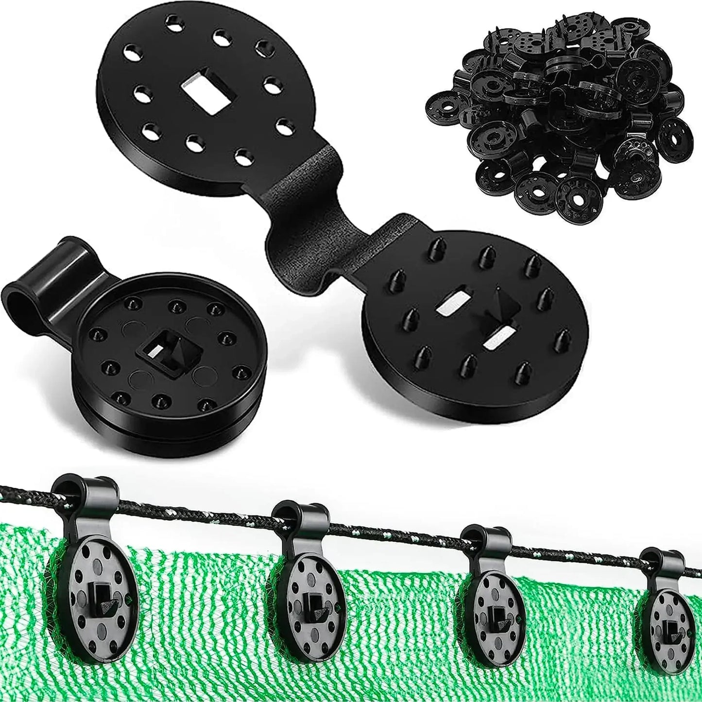 Sunshade Net Special Fixing Clip Sun Net round Pull Ring Sunscreen Net Fixing Buckle Pergolas for Outdoor Garden Awnings Terrace