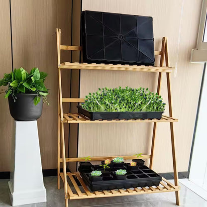 5-Pack Nursery Potting Tray for Seeds Starting Pot Collecting Drainage Water Black