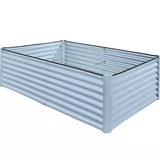 8 Ft. X 4 Ft. X 2 Ft. Mist Blue Outdoor Steel Raised Garden Bed, Planter Box for Vegetables, Flowers, Herbs