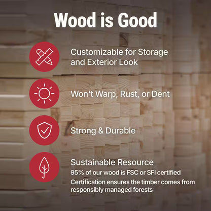 Montana Do-It-Yourself 8 Ft. X 10 Ft. Barn Style Wood Garden Shed Storage with Smartside Siding and Loft (80 Sq. Ft.)