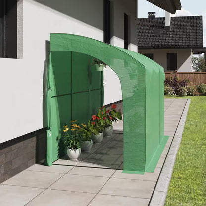 10 Ft. X 5 Ft. X 7 Ft. Lean to Greenhouse, Green