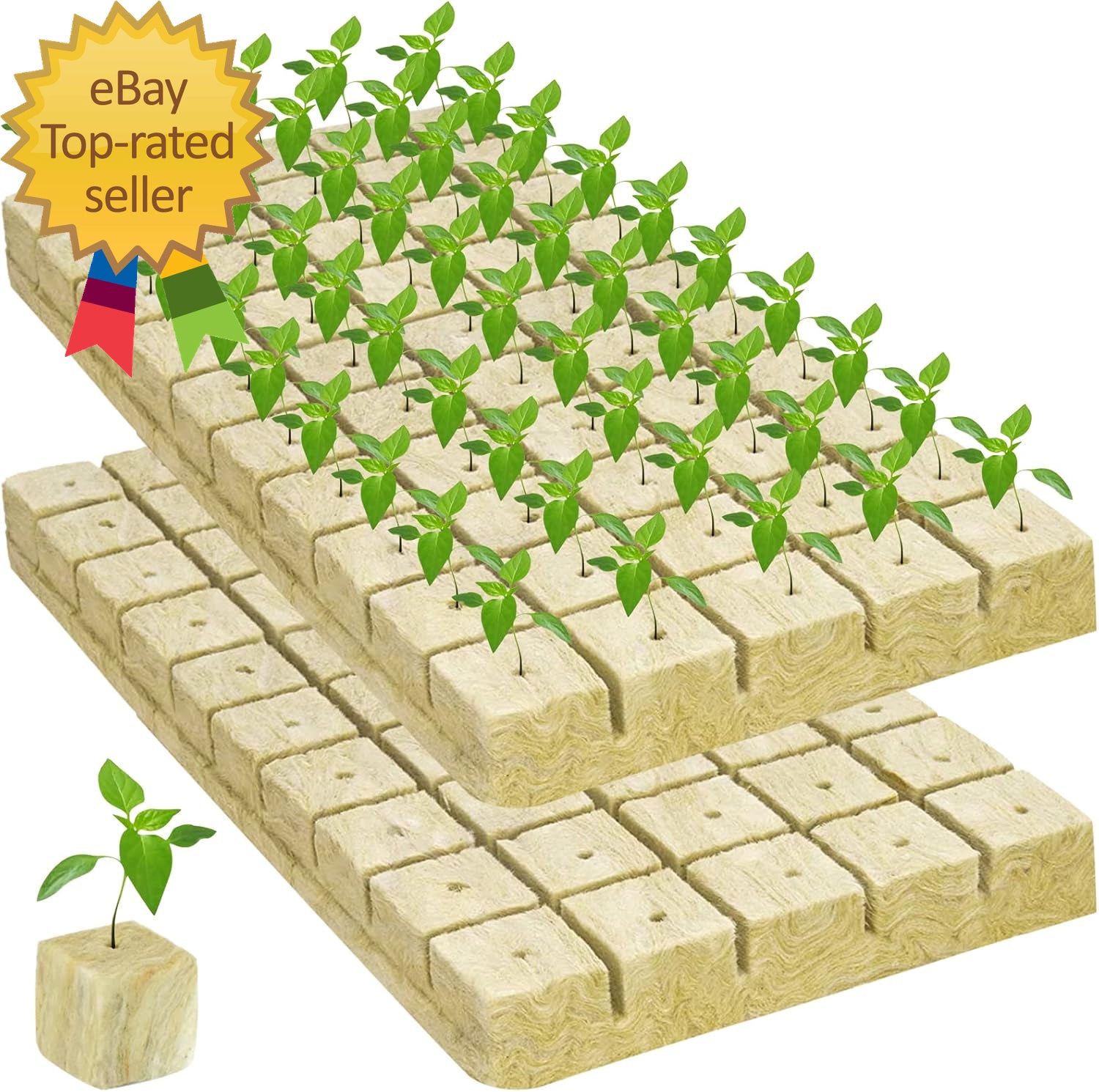 1 Inch Rockwool Cubes Seed Starter Plugs for Hydroponics Rockwool Planting