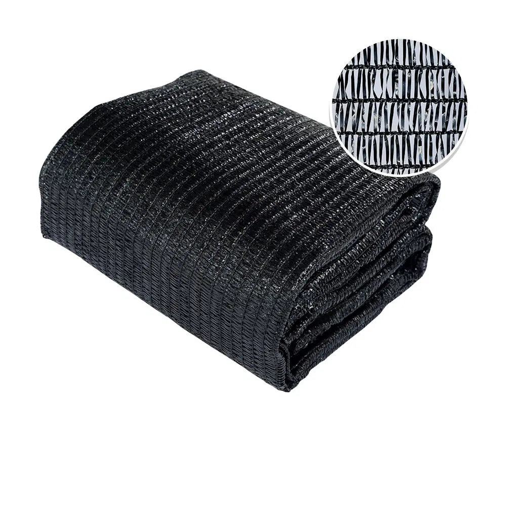 Shade Cloth Sunblock Fabric Cut Edge with Free Cilps UV Resistant for Garden Plants Cover, Black