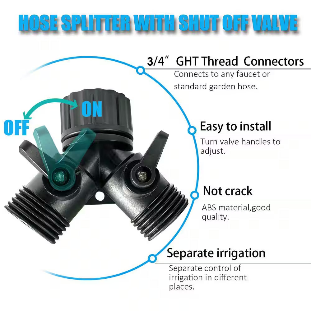 16-Piece Hose Connector Set with Female Connector, Male Connector, Valves and Straight Connectors for 0.5 In. Hose