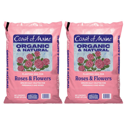 Coast of Maine Roses and Flowers Organic Planting Soil 20Qt, 2 Pack