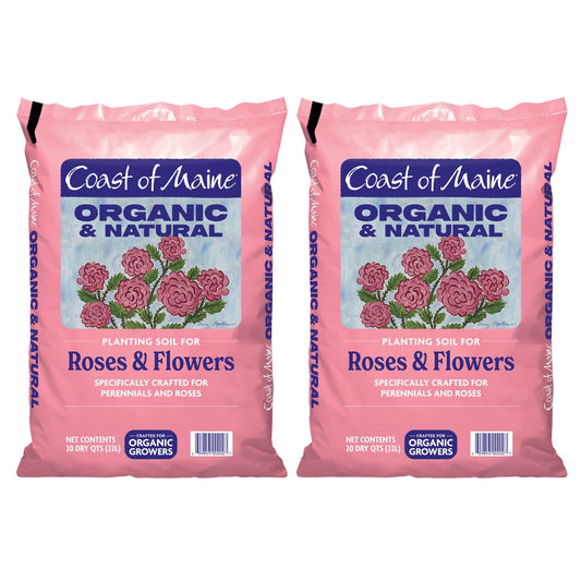 Coast of Maine Roses and Flowers Organic Planting Soil 20Qt, 2 Pack