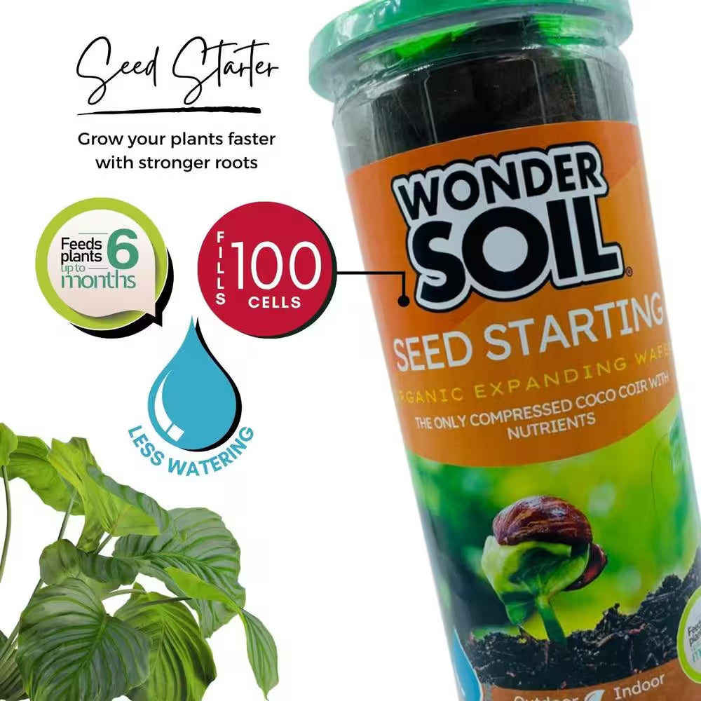 100 Premium Organic Expanding Coco Coir Seed Starting Soil Wafers