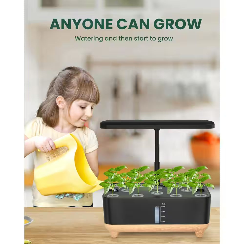 13 Pods Indoor Hydroponic Garden Planter with 5L Water Tank and Smart Growth Light, Vegetable Growing System Kit