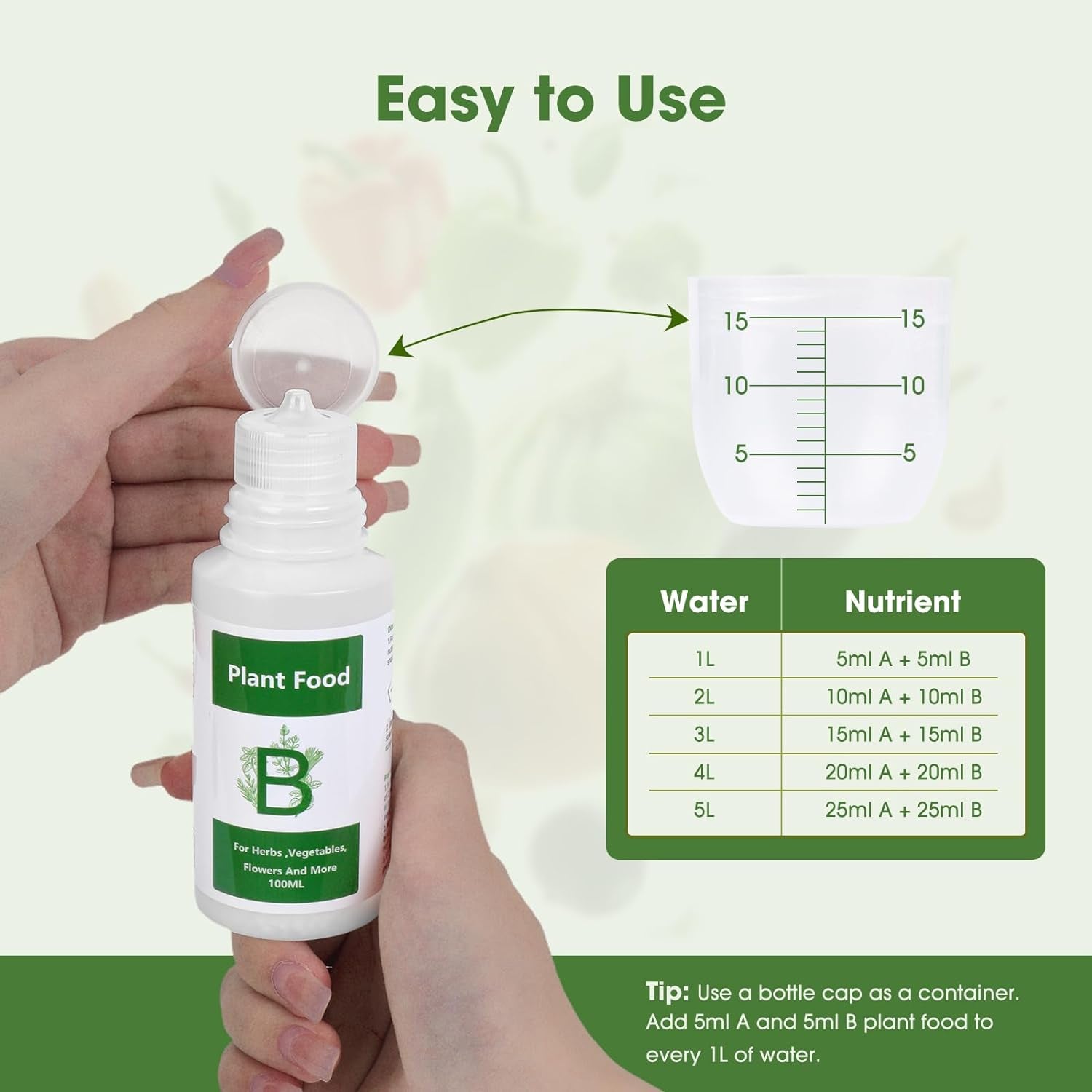 600ML Hydroponics Plant Food, Hydroponics Growing System Nutrients