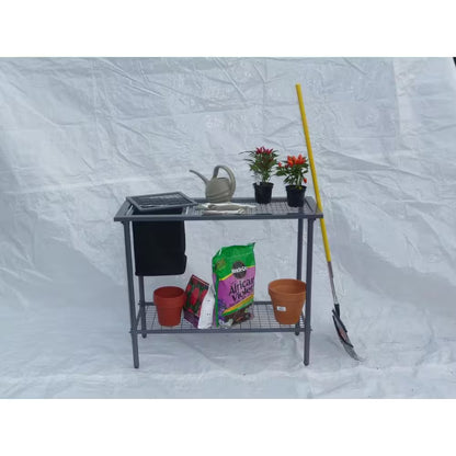 Garden and Greenhouse Wire Grid Top Potting Bench / Table