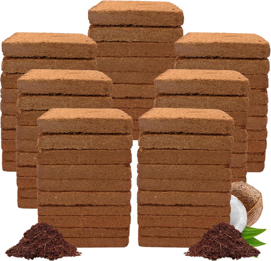 Coco Coir Bricks (250Gm Bricks, 70-Pack) - Organic Coco Coir for Plants - Omri-Listed Coconut Coir for Plants - Coconut Coir Bricks - Coco Peat for Plants, Garden Soil, & Organic Mulch