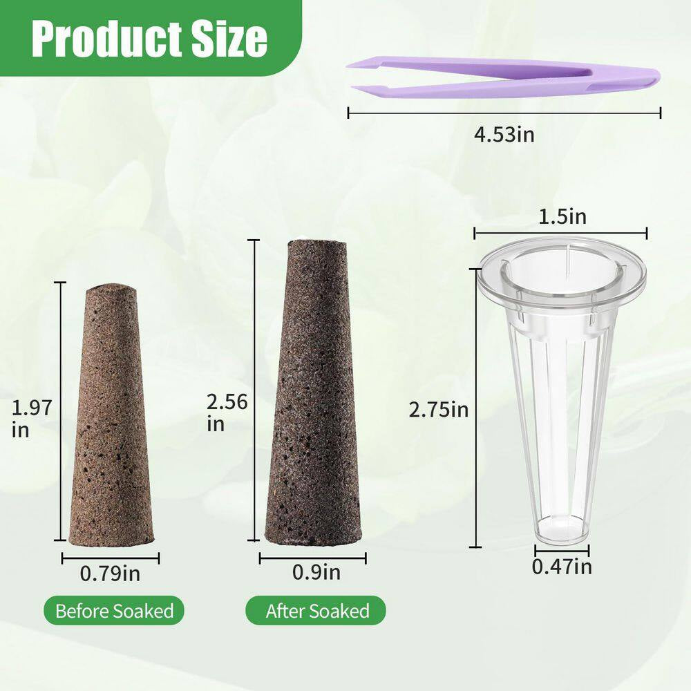 80 Sponges 20 Baskets 1 Tweezer Hydroponic Grow Kit with Seed Pods for Indoor Outdoor Garden Planting System (101-Pack)