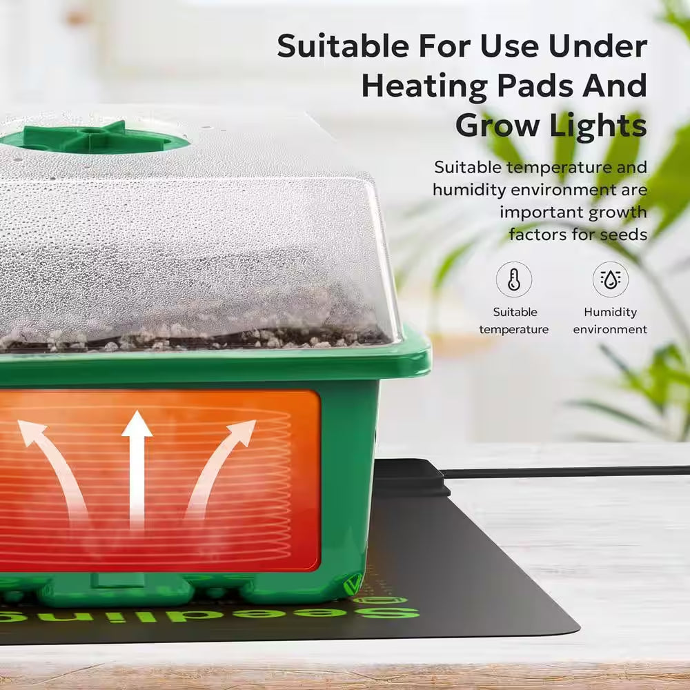 10 Packs Seed Starter Tray Kit with Humidity Dome and Base Includes Mini Greenhouse Germination Trays Plastic