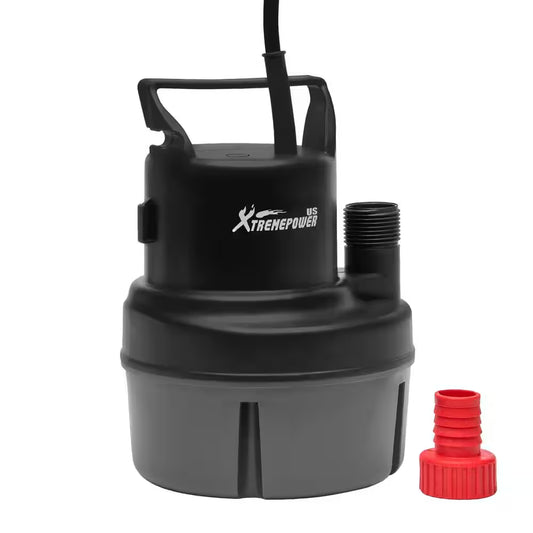 1/6 HP 1100 GPH Thermoplastic Submersible Utility Pump