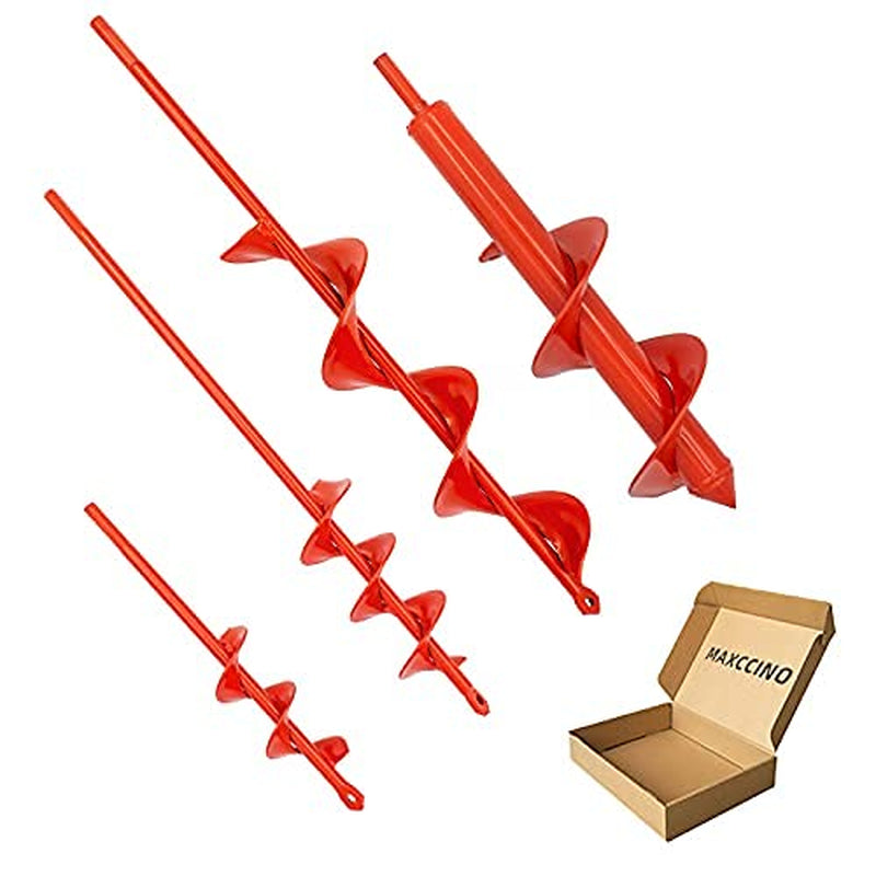 Auger Drill Bit for Planting Set of 4, Garden Ground Earth Spiral Drill Bit For