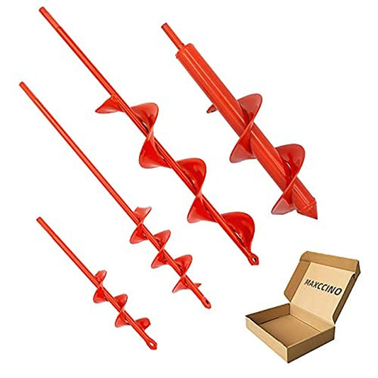 Auger Drill Bit for Planting Set of 4, Garden Ground Earth Spiral Drill Bit For