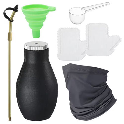 9.6 Oz. Indoor/Outdoor Ready to Use Bulb Powder Applicator Fogger with Long Copper Tube Glove Mask Funnel Scoop 1-Pack