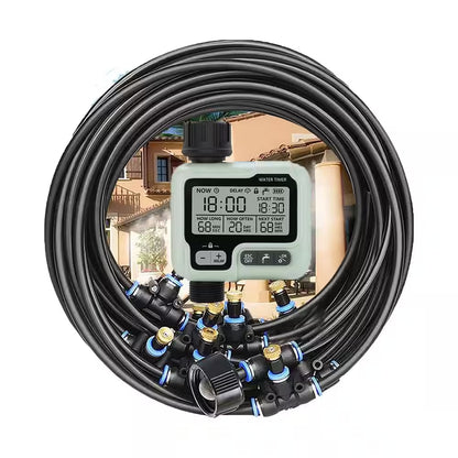 Multi-Function 50 Ft. Misting Cooling System with Timer for Outdoor Patio