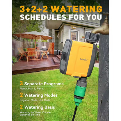 Smart Wi-Fi Water Timer for Garden Hose Faucet Sprinkler (Hub Included), Automatic Irrigation System