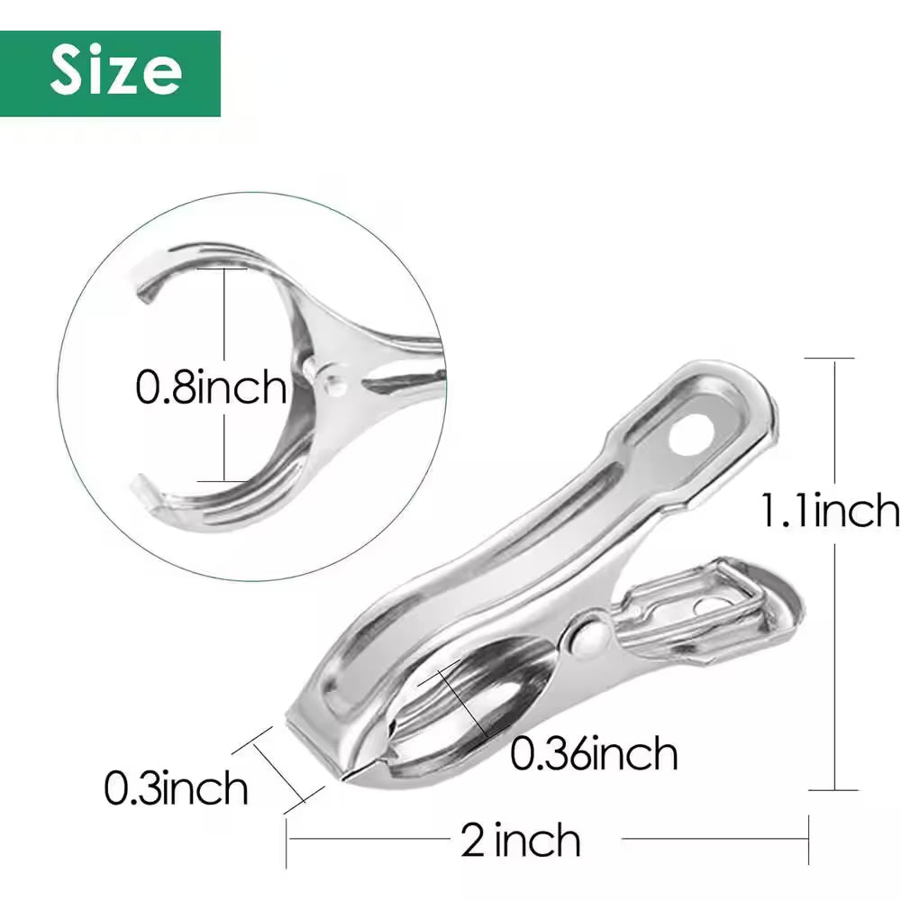 40-Pack Stainless Steel Garden Clips for Greenhouse and Shade Cloth