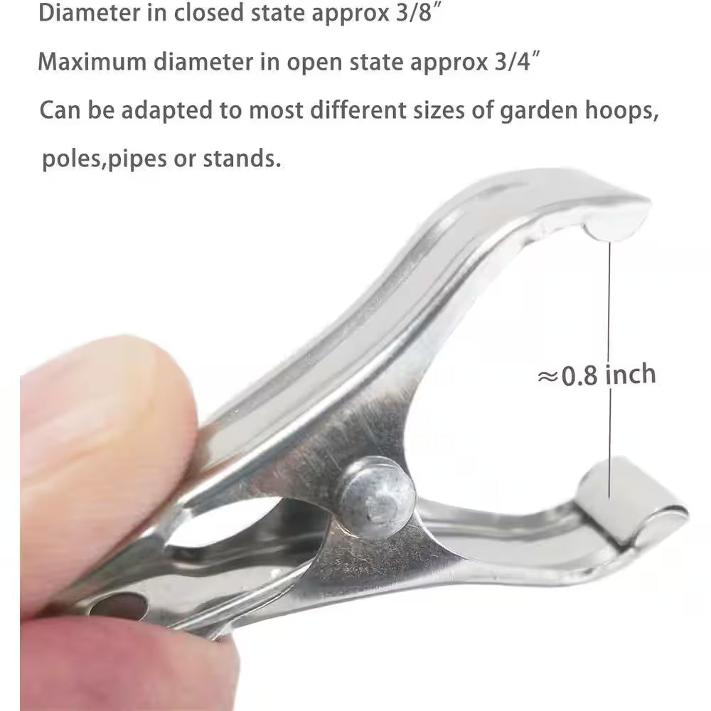 40-Pack Stainless Steel Garden Clips for Greenhouse and Shade Cloth