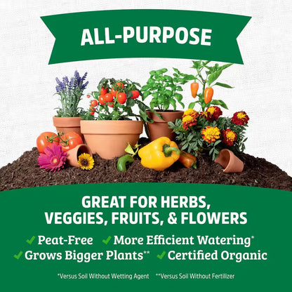 Organic Bulk Potting Mix Soil Pallet (60 1 Cu. Ft. Bags) , Premium Moisture Control Blend with Organic Fertilizer