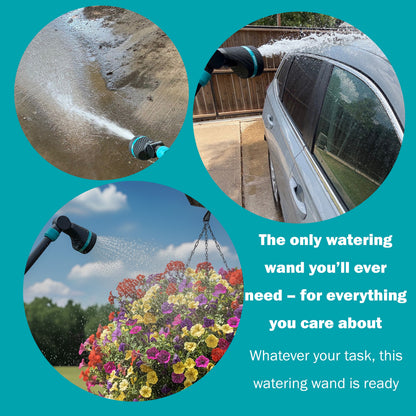 19” Heavy Duty Watering Wand with Swivel Connect, Thumb Control, 5 Pre-Set Spray Patterns, Ergonomic Non-Slip Grip