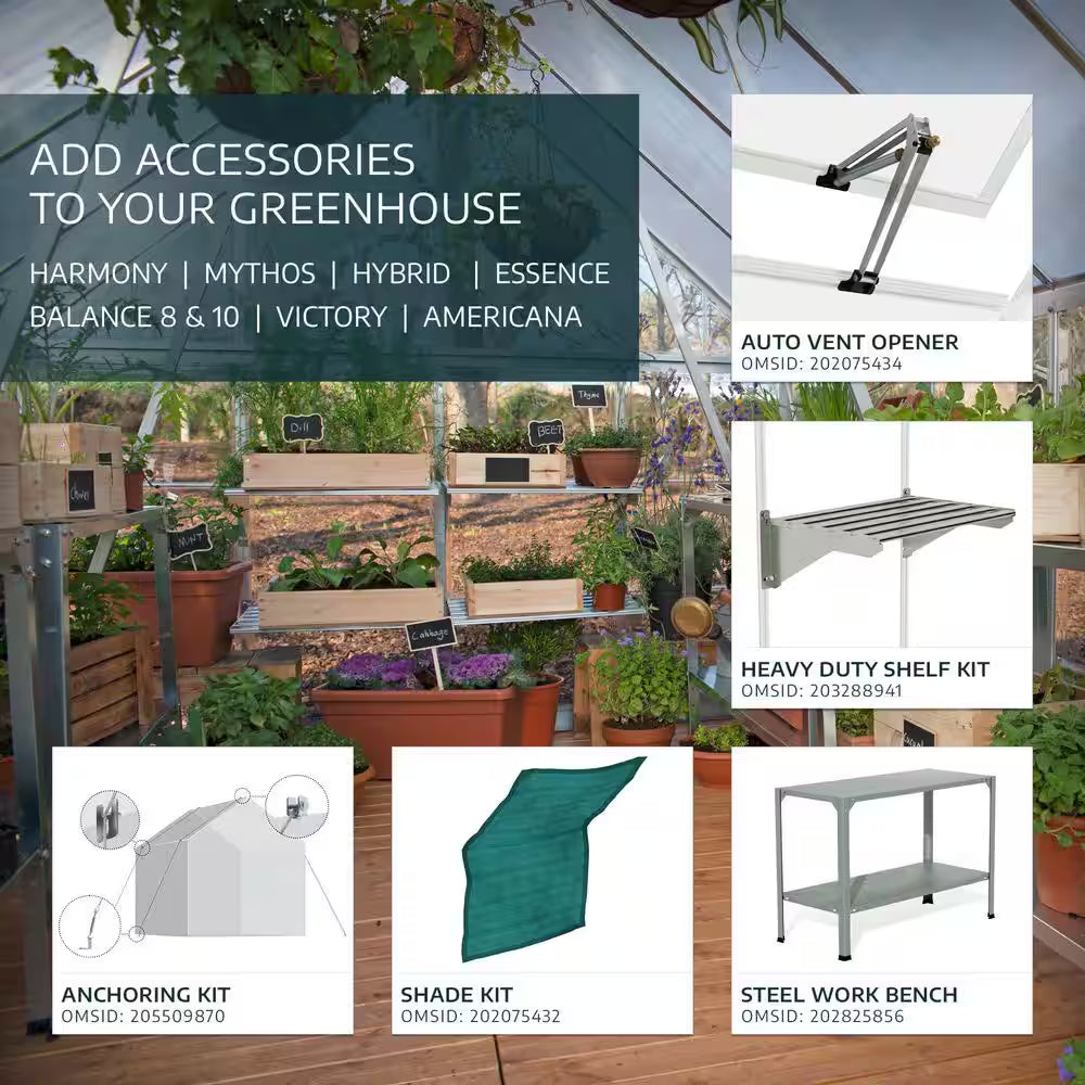 Harmony 6 Ft. X 4 Ft. Gray/Clear Polycarbonate DIY Greenhouse Kit