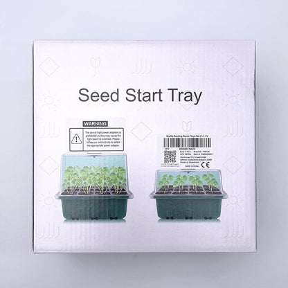 Seed Starter Tray with Plant Light, 4 Pack Grow Lights for Seed Starting Kit Wit