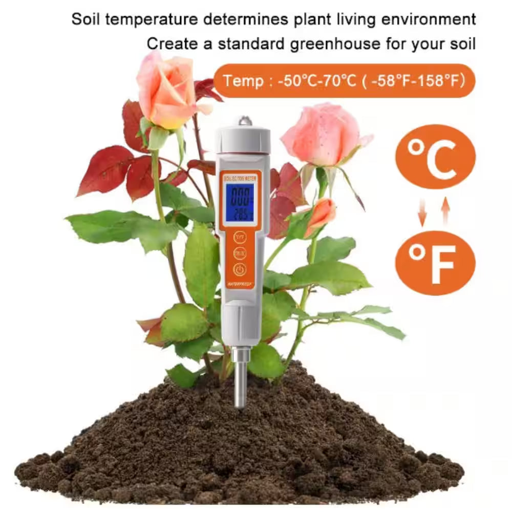 High Precision Metal Sensor Conductivity Tester Tool for Garden Farm Planting