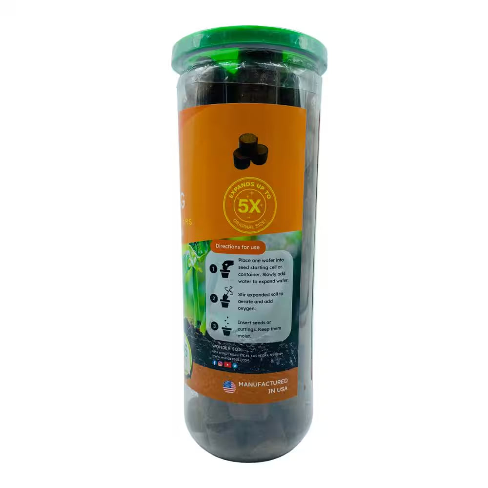 100 Premium Organic Expanding Coco Coir Seed Starting Soil Wafers