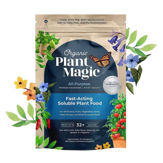 Organic Fast-Acting Water Soluble Plant Food 1/2 Lb., All-Purpose Fertilizer for Flowers Vegetables Herbs Fruit Trees