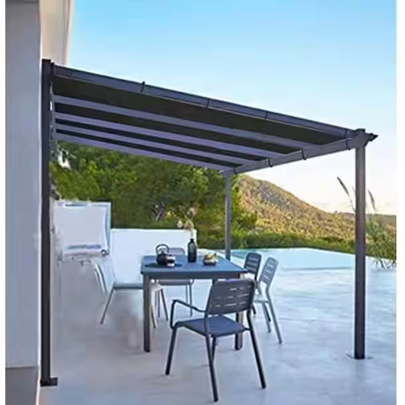 12 Ft. X 16 Ft. 90% Shade Cloth Black Sunblock Fabric with Rope UV Resistant for Patio/Pergola/Canopy