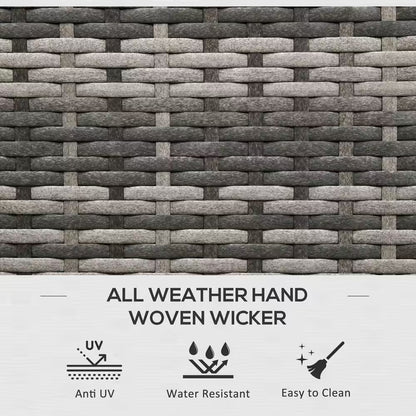 Dark Gray 113 Gal. All-Weather Wicker Deck Box, Outdoor Storage Box for Patio Cushions, Pool Supplies, Garden Tools
