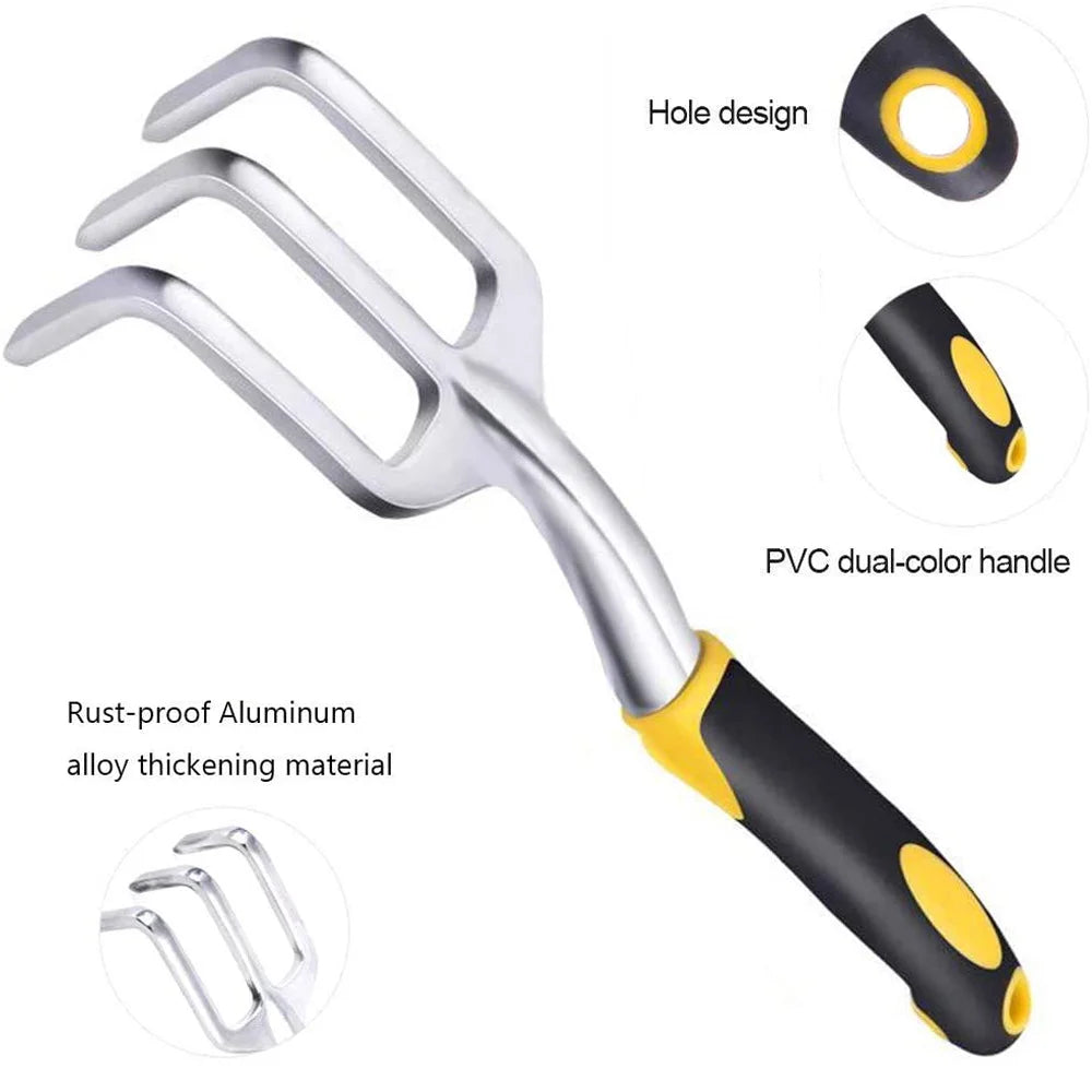 Garden Tools Set 5 Piece Floral Heavy Duty Gardening Tools with Pruning Shears / Hand Trowel / Transplanter / Hand Rake / Gardening Gloves