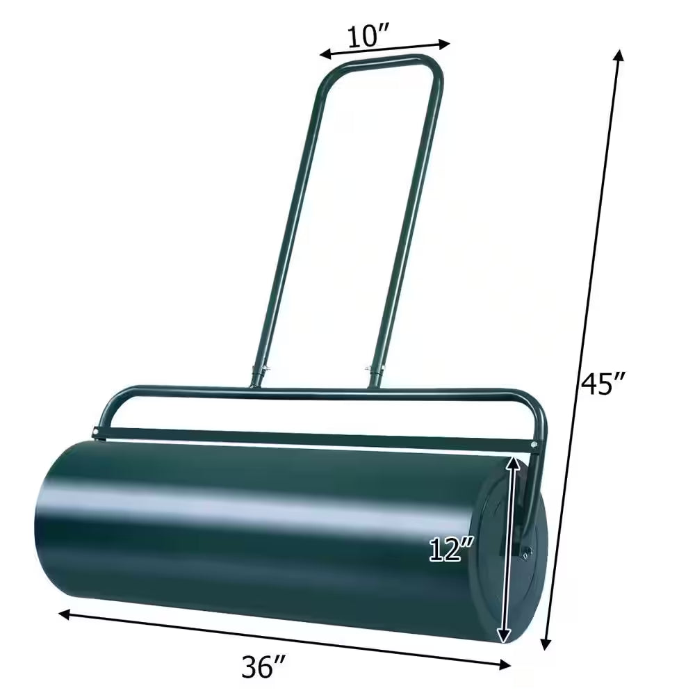 36 In. Push/Tow Fillable Lawn Roller in Green