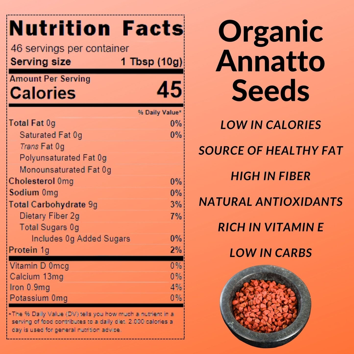 Organic Annatto Seeds- Certified USDA Organic- Achiote Seeds Spice Seasoning