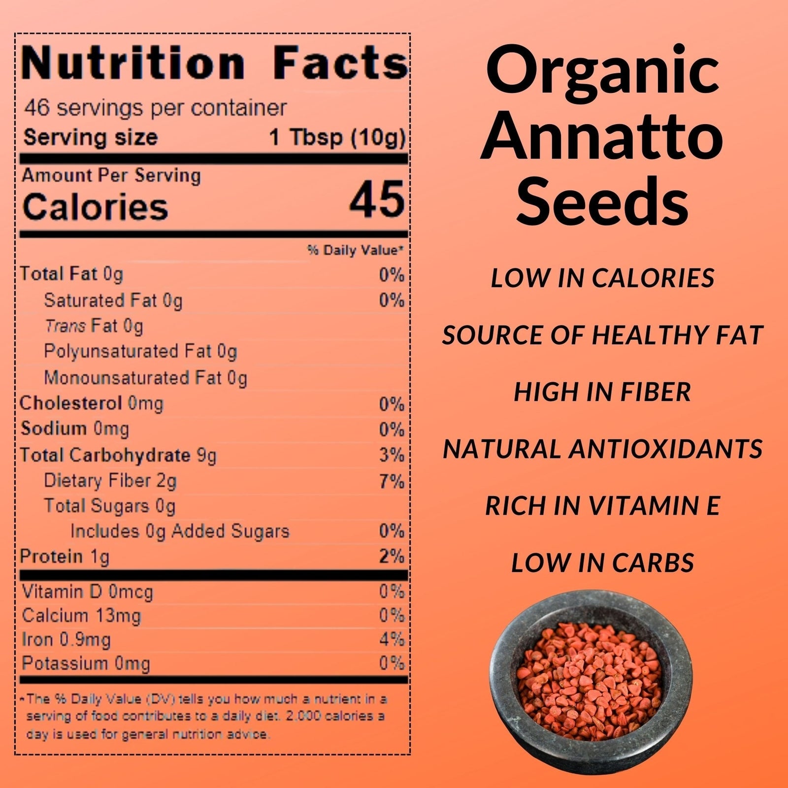 Organic Annatto Seeds- Certified USDA Organic- Achiote Seeds Spice Seasoning