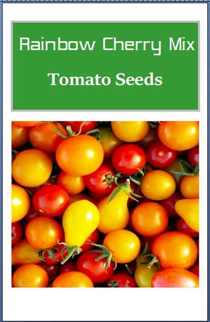 Rainbow Cherry Tomato Mix Seeds | NON-GMO | Heirloom | Fresh Vegetable Seeds
