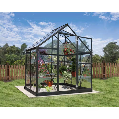 Harmony 6 Ft. X 4 Ft. Gray/Clear Polycarbonate DIY Greenhouse Kit