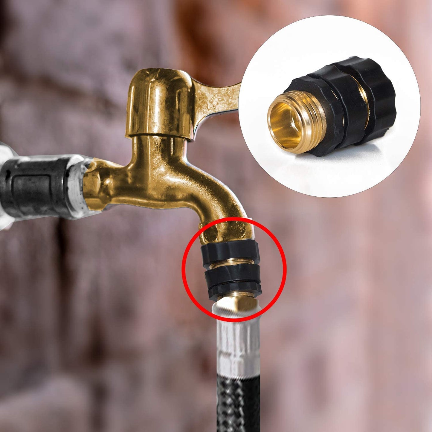 Garden Hose Quick Connector, 3/4 Inch Male and Female Garden Hose Fitting Quick Connector, 3 Set