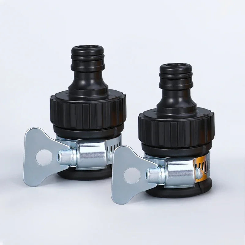 2Pc Faucet Adapter Universal Plastic Hose Fitting Quick Connect Fitting Faucet for Car Wash Garden Irrigation Faucet Accessories
