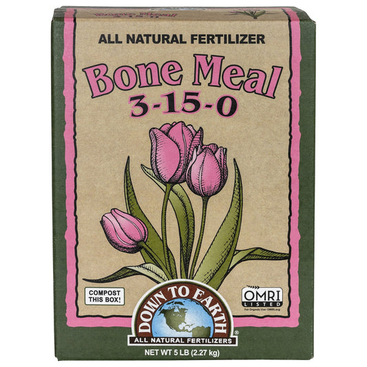 Down to Earth Organic Bone Meal 3-15-0 All-Natural Fertilizer, 5 Lbs